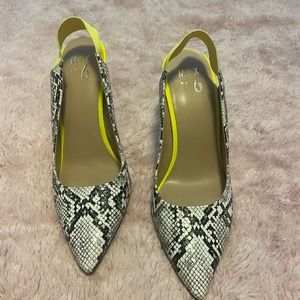 MIX No 6 snake skin heels.  Size 9.